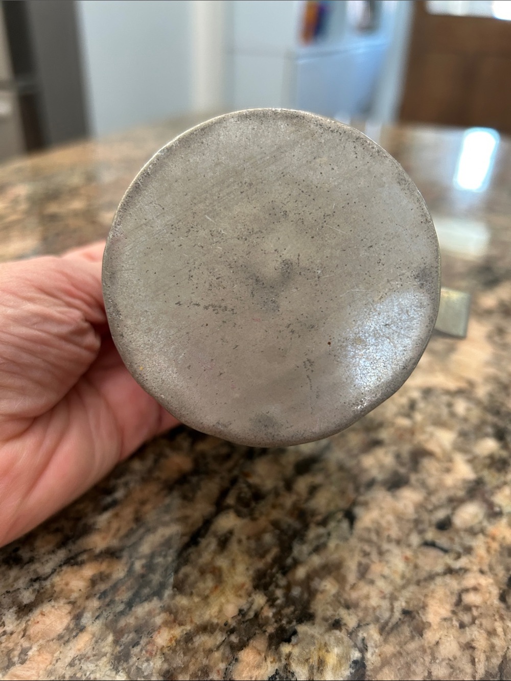 Vintage Metal Measuring Cup - Silver Finish - Picture 3 of 5